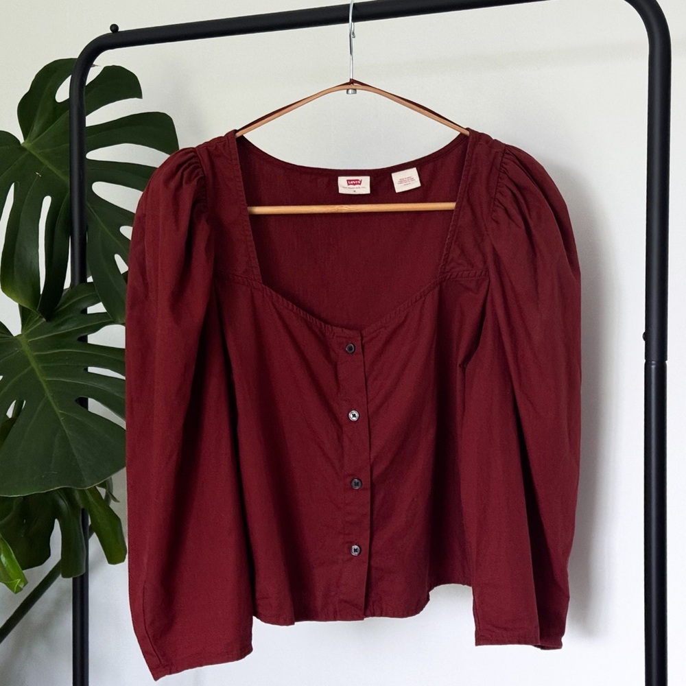 Levi's Ellora Blouse Fired Brick Red - Size Medium